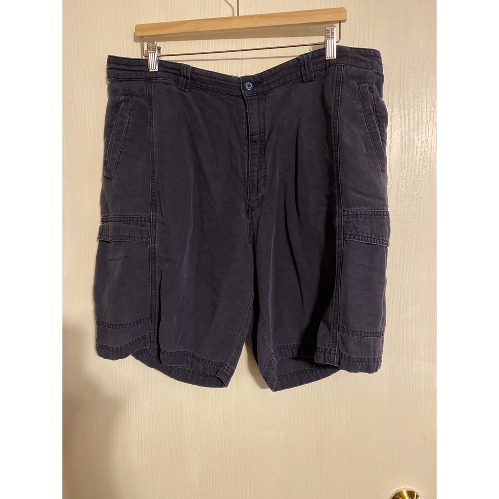 Tommy Bahama Relax Mens Navy Blue Cargo Shorts Size 40 Tencel Cotton Blend 0719
